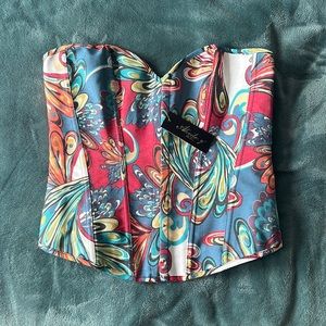 Multi color corset top